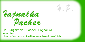 hajnalka pacher business card